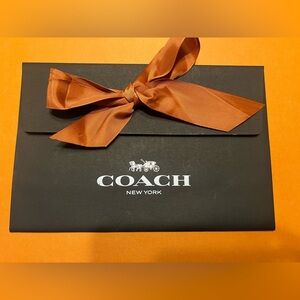 🎅🏼 Coach Black Gift Envelope with Ribbon